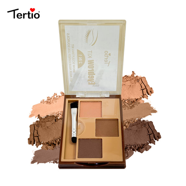 Tertio Pudră pentru Sprâncene – 2 în 1, Rezistentă la Apă, Look Natural 1#