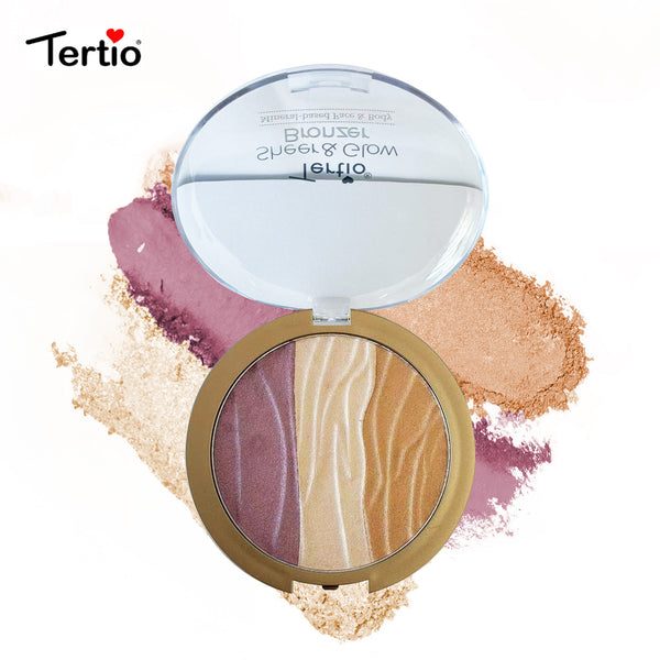 TERTIO Velvet Soft Mist Contouring Powder | Professional Face Sculpting in Italy | Natural 3D Long-lasting Makeup