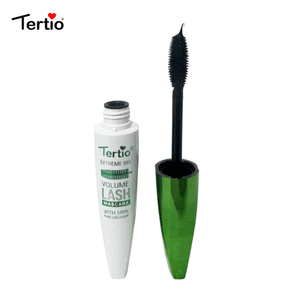 Mascara cu Colagen Tertio Italy - Volum Extrem și Îngrijire Gene, Formula 2 în 1, Nutrește și Întărește