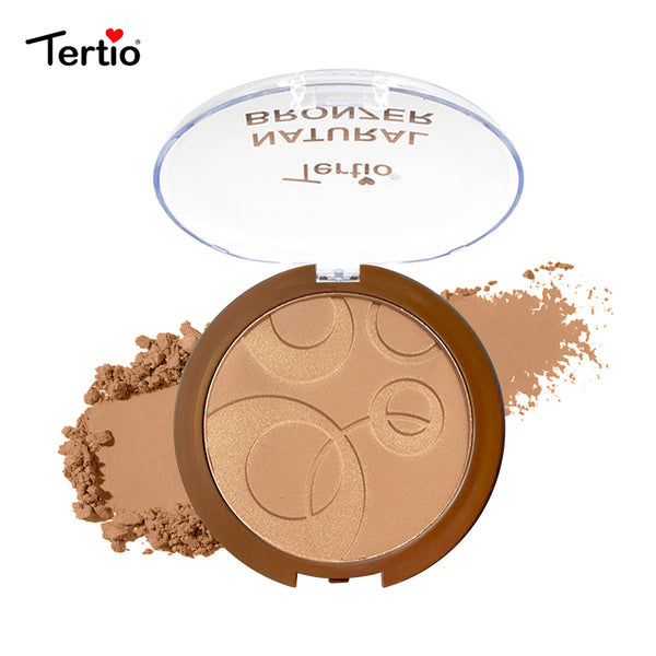 TERTIO  Natural Bronzer Contouring Powder | Professional Face Sculpting from Italy |  makeup lasting-1#