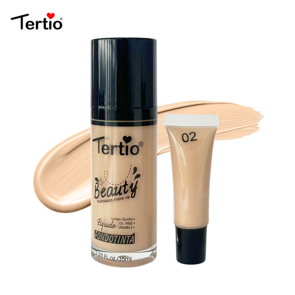 TERTIO Satin Nude Liquid Foundation | Fond de ten lichid | Italian Haute Couture pentru Piele Sensibilă-2#