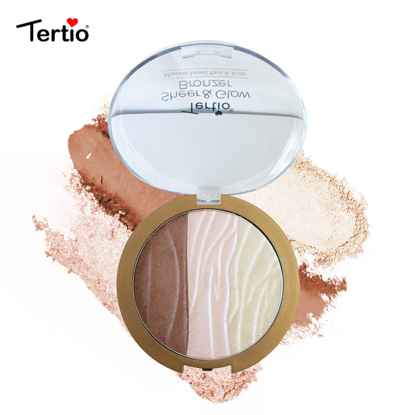TERTIO Velvet Soft Mist Contouring Powder | Professional Face Sculpting in Italy | Natural 3D Long-lasting Makeup