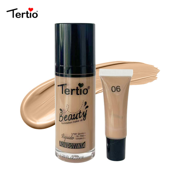 TERTIO Satin Nude Liquid Foundation | Fond de ten lichid | Italian Haute Couture pentru Piele Sensibilă-6#