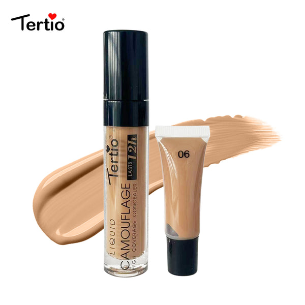 TERTIO Italian Super Concealer Long-Lasting Makeup Liquid |Anti-oxidation and Anti-sweat-6#