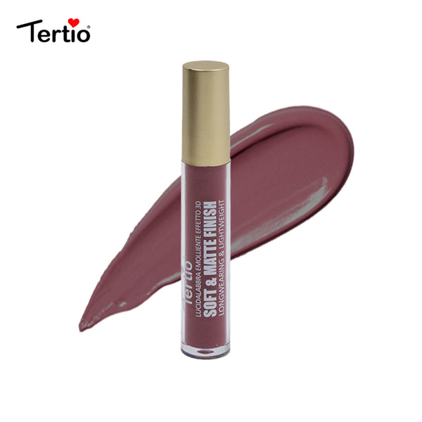 Tertio Luciu de Buze Soft Matte - Rezistență Îndelungată，Finish Catifelat Italian B12#