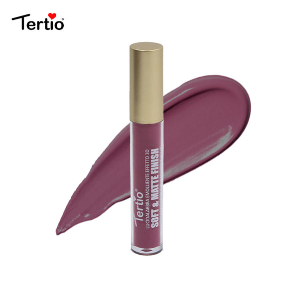 Tertio Luciu de Buze Soft Matte - Rezistență Îndelungată，Finish Catifelat Italian C15#