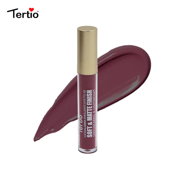 Tertio Luciu de Buze Soft Matte - Rezistență Îndelungată，Finish Catifelat Italian C17#