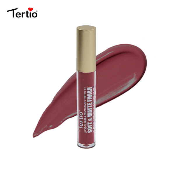 Tertio Luciu de Buze Soft Matte - Rezistență Îndelungată，Finish Catifelat Italian C18#