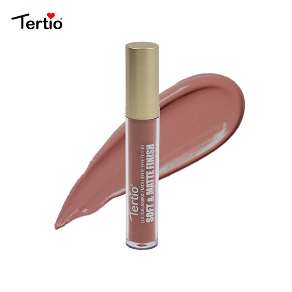 Tertio Luciu de Buze Soft Matte - Rezistență Îndelungată，Finish Catifelat Italian A01#