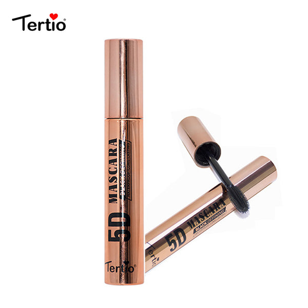 Tertio Mascara 5D Waterproof – Alungire, Curbare, Volum, Rezistență Îndelungată și Anti-Smudge