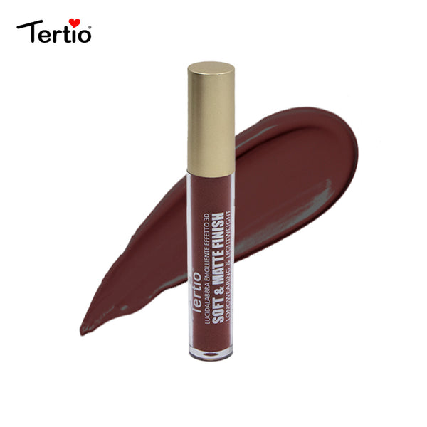 Tertio Luciu de Buze Soft Matte - Rezistență Îndelungată，Finish Catifelat Italian D21#