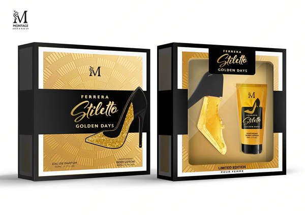 Tertio MONTAGE GOLDEN DAYS Limited Edition Duo Luxury Fragrance & Nourishing Body Cream