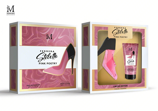 Tertio MONTAGE  PINK POETRY Limited Edition Duo Luxury Eau de Parfum & Velvet Body Cream