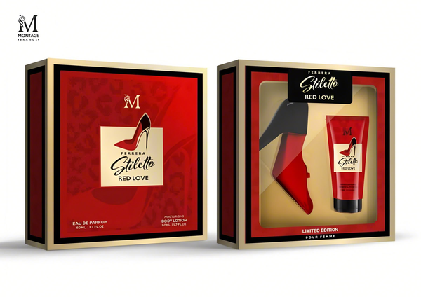 Tertio MONTAGE RED LOVE Limited Edition Duo Eau de Parfum & Velvet Body Cream Set