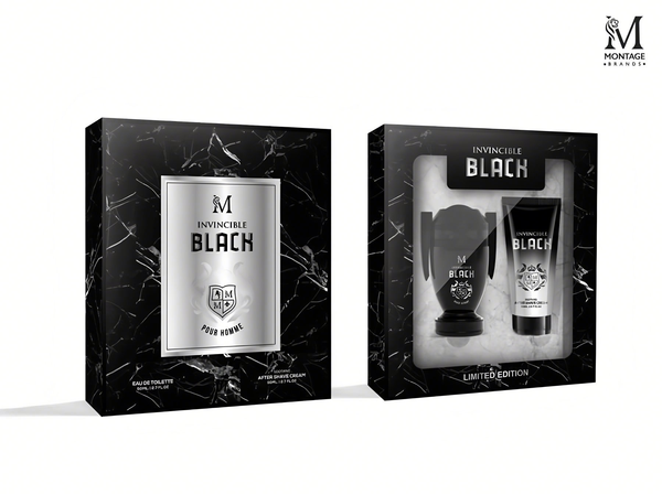 Tertio MONTAGE INVINCIBLE BLACK EDITION Duo Eau de Parfum & Soothing Aftershave Balm