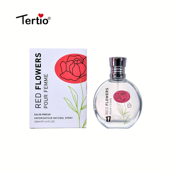 Tertio Red Flowers Pour Femme Natural Spray 100ml – The Epitome of Fiery Femininity