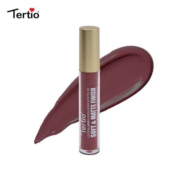 Tertio Luciu de Buze Soft Matte - Rezistență Îndelungată，Finish Catifelat Italian B08#